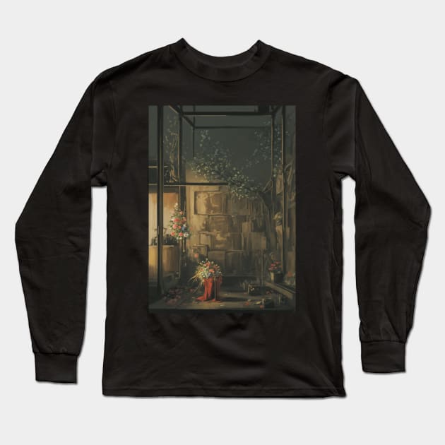 Abandoned Flower Shop Dreamcore Long Sleeve T-Shirt by CursedContent